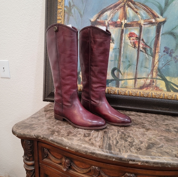 Frye Shoes - frye melissa button 7.5M riding boots in Wine